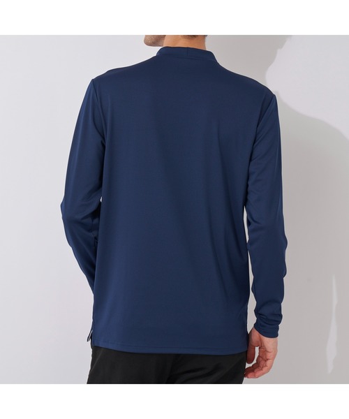 FILA GOLF(フィラゴルフ )の「FILA GOLF/フィラ ゴルフ モックネックシャツ 長袖 プルオーバー Tシャツ 薄手 スムース トップス 吸汗速乾 UVカット 接触冷感(Tシャツ/カットソー・メンズ・オレンジ/ホワイト/ネイビー・L/LL/M/3L)」の12枚目の写真