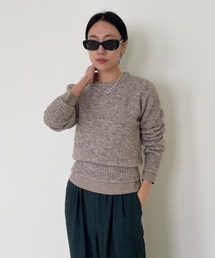 ミックスカラーラウンドニット