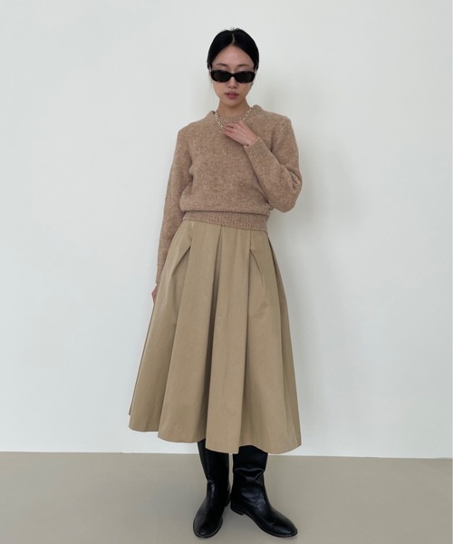 Didot.showroom(ディドット ショールーム)の「ミックスカラーラウンドニット(ニット/セーター・レディース・ライトブルーグレー/ベージュ/オレンジ/モカ/ブラウン・FREE)」の21枚目の写真