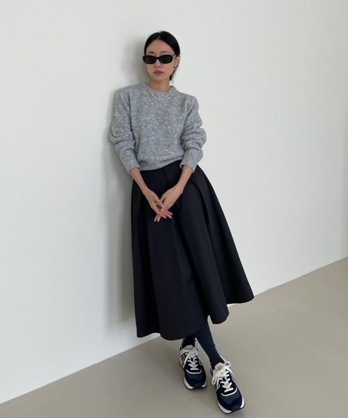 Didot.showroom(ディドット ショールーム)の「ミックスカラーラウンドニット(ニット/セーター・レディース・ライトブルーグレー/ベージュ/オレンジ/モカ/ブラウン・FREE)」の10枚目の写真