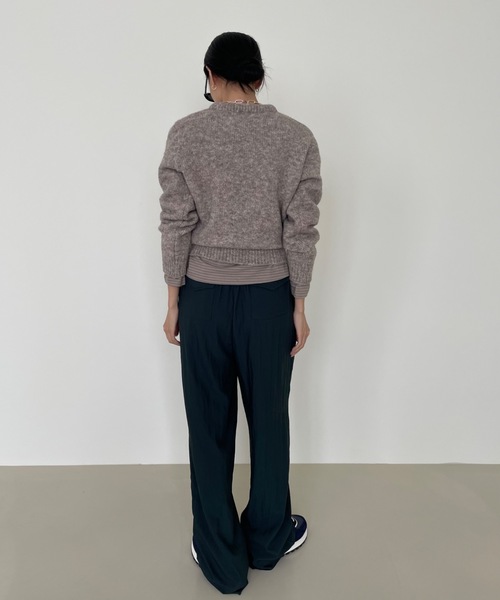 Didot.showroom(ディドット ショールーム)の「ミックスカラーラウンドニット(ニット/セーター・レディース・ライトブルーグレー/ベージュ/オレンジ/モカ/ブラウン・FREE)」の19枚目の写真