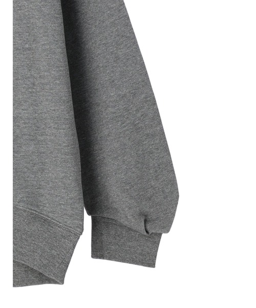 正規品♡裏起毛♡裏毛上下セット♡スウェットロゴ♡グレー ふんわりあったか綿混裏起毛スウェット上下セット オックスグレー 4L