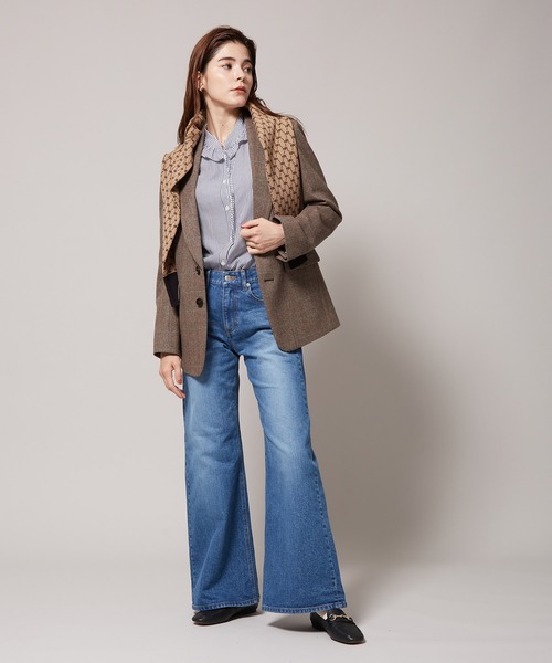 ROPE'（ロペ）の「ストレッチバギーデニムパンツ（デニムパンツ・レディース・ブラック/ブルー系その他4・38/36）」の4枚目の写真