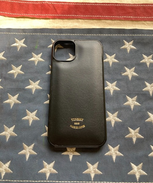 TIDEWAY（タイドウェイ）の「Ag+LEATHER BLACK&WHITE 抗菌 Iphone 14 Plus (6.7inch)（スマホケース/カバー・レディース・ホワイト/ブラック・FREE）」の2枚目の写真