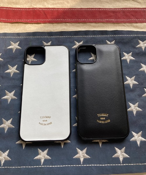TIDEWAY（タイドウェイ）の「Ag+LEATHER BLACK&WHITE 抗菌 Iphone 14 Plus (6.7inch)（スマホケース/カバー・レディース・ホワイト/ブラック・FREE）」の3枚目の写真