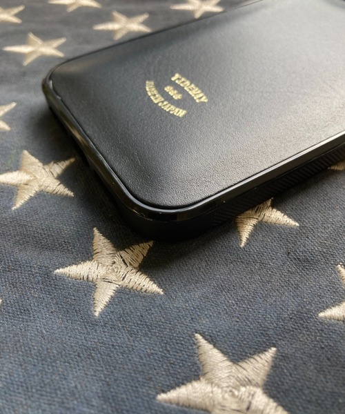 TIDEWAY（タイドウェイ）の「Ag+LEATHER BLACK&WHITE 抗菌 Iphone 14 Plus (6.7inch)（スマホケース/カバー・レディース・ホワイト/ブラック・FREE）」の5枚目の写真