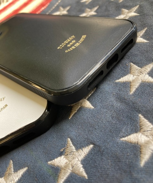 TIDEWAY（タイドウェイ）の「Ag+LEATHER BLACK&WHITE 抗菌 Iphone 14 Plus (6.7inch)（スマホケース/カバー・レディース・ホワイト/ブラック・FREE）」の4枚目の写真