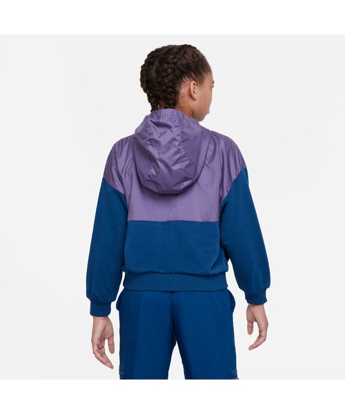 NIKE(ナイキ)の「ナイキ NIKE ナイキ YTH ODP フリース L/S トップ(パーカー・キッズ・スモークピンク/ラベンダー/ブラック・140cm/130cm/160cm/150cm)」の4枚目の写真