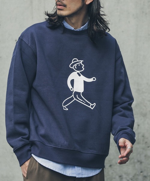 BUTWIN（バトウィン）の「『別注』BUTWIN×Sonny Label　ロゴプリントPULLOVER（スウェット・メンズ・グレー/ネイビー/グリーン・LARGE/MEDIUM）」の3枚目の写真