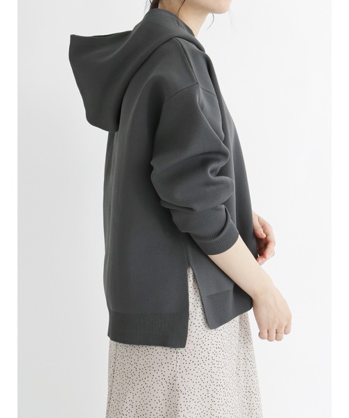 Samansa Mos2 blue(サマンサモスモスブルー)の「ニットパーカー【セットアップ可】(パーカー・レディース・モカ/チャコール/キナリ・フリ-)」の15枚目の写真