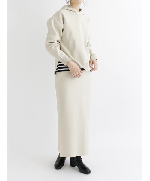 Samansa Mos2 blue(サマンサモスモスブルー)の「ニットパーカー【セットアップ可】(パーカー・レディース・モカ/チャコール/キナリ・フリ-)」の16枚目の写真