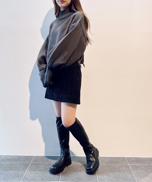 one way（ワンウェイ）の「ブロークンショートニット（ニット/セーター・レディース・ライトグレー/ライトブルー/ベージュ/イエロー・FREE）」の9枚目の写真