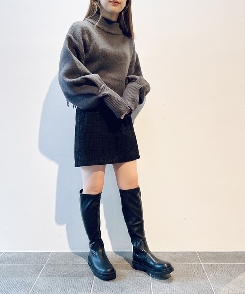 one way（ワンウェイ）の「ブロークンショートニット（ニット/セーター・レディース・ライトグレー/ライトブルー/ベージュ/イエロー・FREE）」の11枚目の写真