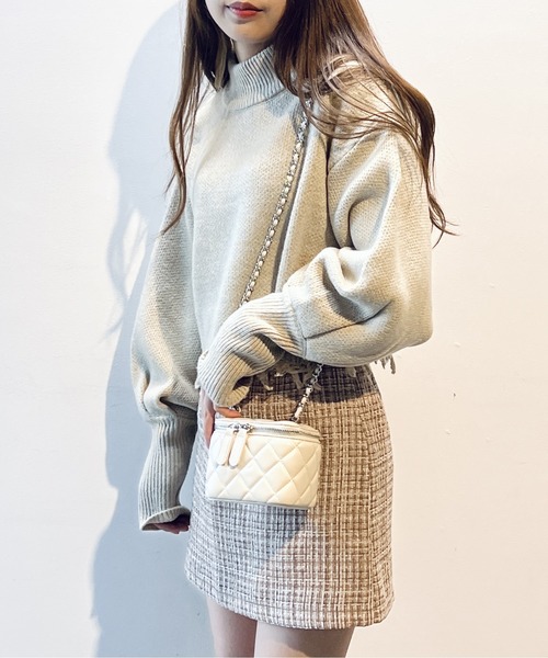 one way（ワンウェイ）の「ブロークンショートニット（ニット/セーター・レディース・ライトグレー/ライトブルー/ベージュ/イエロー・FREE）」の15枚目の写真