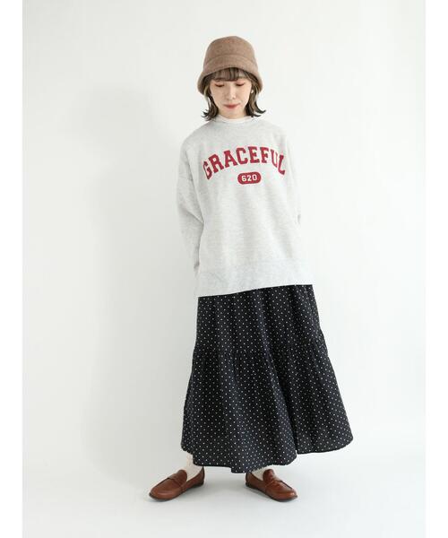 Samansa Mos2（サマンサ モスモス）の「裏起毛ロゴアソートスウェット（Tシャツ/カットソー・レディース・ベージュ/ネイビー/キナリ/グリーン/レッド/オフホワイト・ﾌﾘ-）」の10枚目の写真