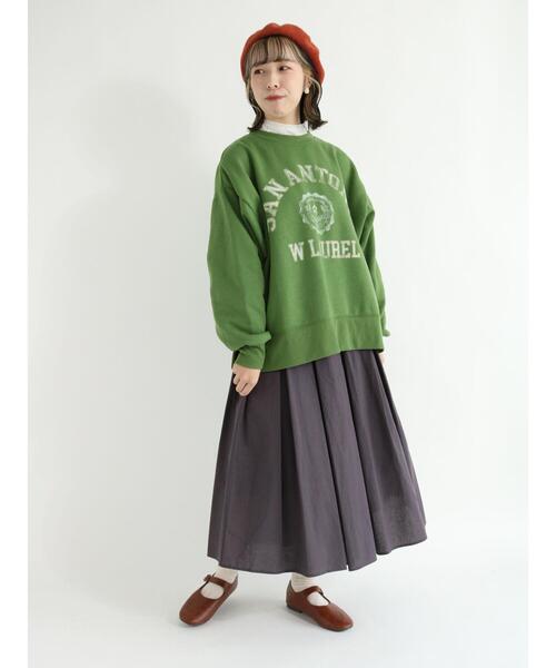 Samansa Mos2（サマンサ モスモス）の「裏起毛ロゴアソートスウェット（Tシャツ/カットソー・レディース・ベージュ/ネイビー/キナリ/グリーン/レッド/オフホワイト・ﾌﾘ-）」の17枚目の写真