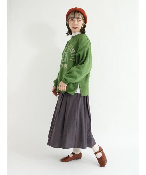 Samansa Mos2（サマンサ モスモス）の「裏起毛ロゴアソートスウェット（Tシャツ/カットソー・レディース・ベージュ/ネイビー/キナリ/グリーン/レッド/オフホワイト・ﾌﾘ-）」の18枚目の写真