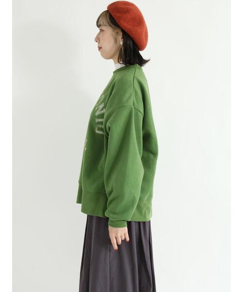 Samansa Mos2（サマンサ モスモス）の「裏起毛ロゴアソートスウェット（Tシャツ/カットソー・レディース・ベージュ/ネイビー/キナリ/グリーン/レッド/オフホワイト・ﾌﾘ-）」の22枚目の写真