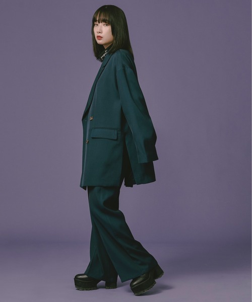 Ellno Loset(エルノロゼット)の「ルーズストレートパンツ/セットアップ対応(スラックス・メンズ・ブラック/ブルーグリーン・SMALL/MEDIUM/LARGE)」の11枚目の写真