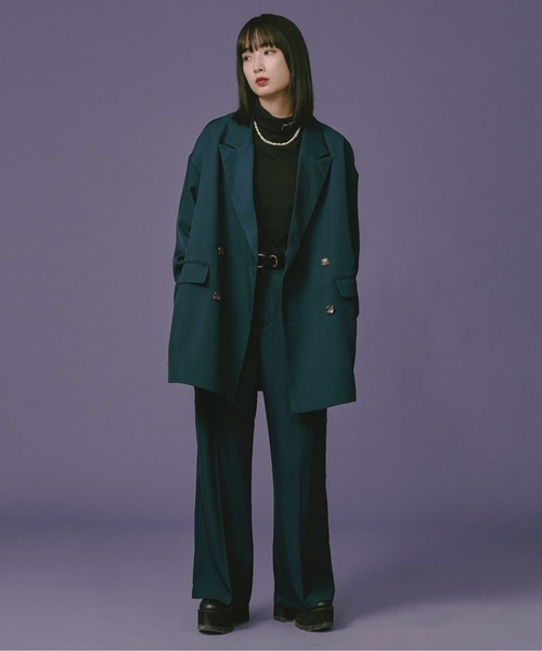 Ellno Loset(エルノロゼット)の「ルーズストレートパンツ/セットアップ対応(スラックス・メンズ・ブラック/ブルーグリーン・SMALL/MEDIUM/LARGE)」の12枚目の写真