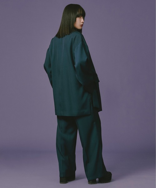 Ellno Loset(エルノロゼット)の「ルーズストレートパンツ/セットアップ対応(スラックス・メンズ・ブラック/ブルーグリーン・SMALL/MEDIUM/LARGE)」の13枚目の写真