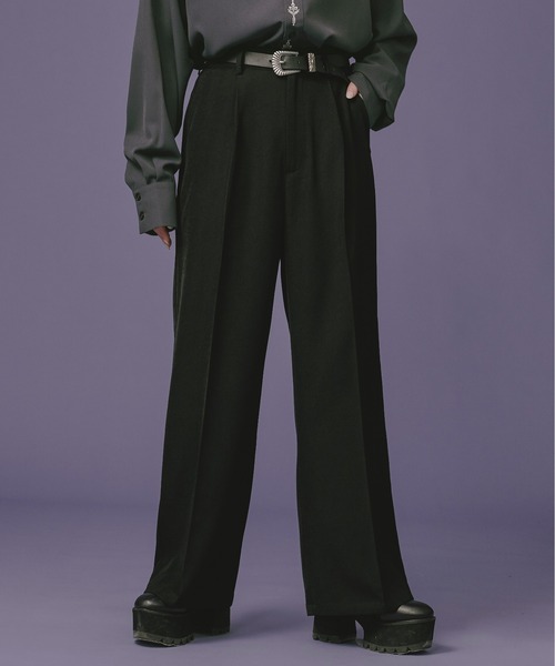 Ellno Loset(エルノロゼット)の「ルーズストレートパンツ/セットアップ対応(スラックス・メンズ・ブラック/ブルーグリーン・SMALL/MEDIUM/LARGE)」の18枚目の写真