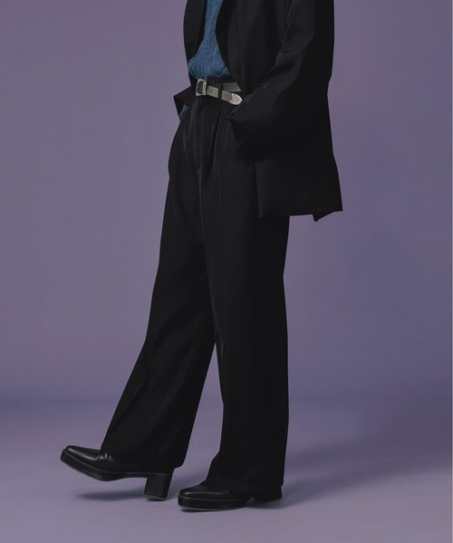Ellno Loset(エルノロゼット)の「ルーズストレートパンツ/セットアップ対応(スラックス・メンズ・ブラック/ブルーグリーン・SMALL/MEDIUM/LARGE)」の20枚目の写真