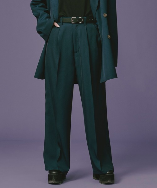 Ellno Loset(エルノロゼット)の「ルーズストレートパンツ/セットアップ対応(スラックス・メンズ・ブラック/ブルーグリーン・SMALL/MEDIUM/LARGE)」の17枚目の写真