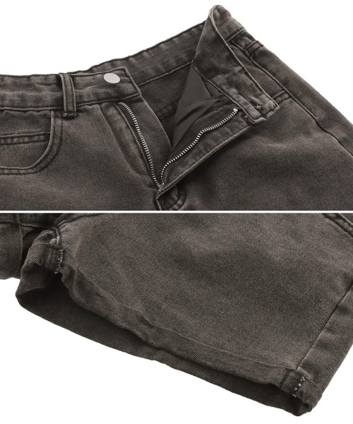 ANAP（アナップ）の「ロールアップデニムショートパンツ（デニムパンツ・レディース・ブルー/ブラック・M/S）」の12枚目の写真