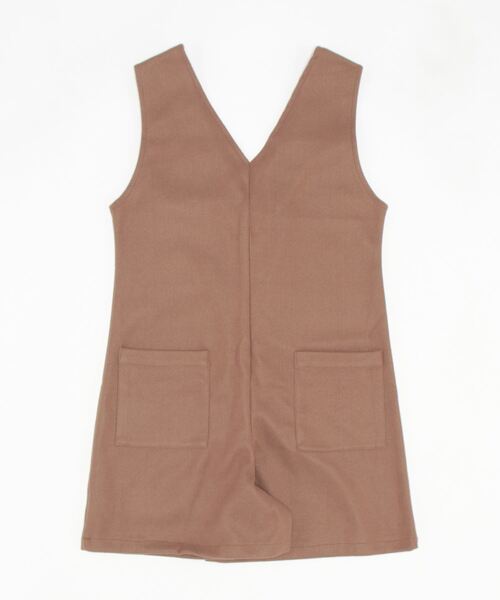 KOBE LETTUCE（コウベレタス）の「フェイクウールサロペット（サロペット/オーバーオール・レディース・ベージュ系/ブラック系/モカ/ブラック/グレイッシュベージュ/ブラウン系・2/1）」の8枚目の写真