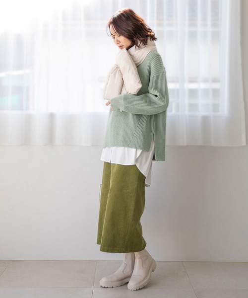 GLOBAL WORK(グローバルワーク)の「エアーサーマルストール/一部店舗限定/156838(マフラー・レディース・ブラック/オフホワイト・FREE)」の16枚目の写真
