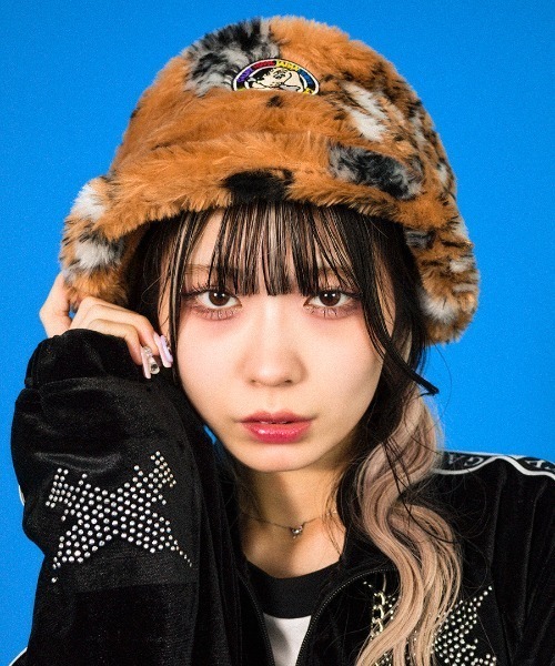 GALFY ガルフィー ふわふわバンダナブルゾン+ふわふわバンダナハットセット GALFY (ガルフィー) ふわふわバンダナブルゾン-BLACK / ロック