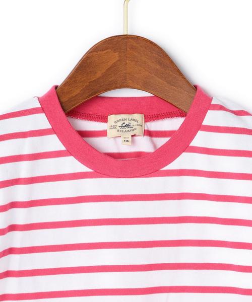 green label relaxing（グリーンレーベルリラクシング）の「【KIDS】クレイジーボーダーTシャツ◆（Tシャツ/カットソー・キッズ・ピンク/コバルトブルー・135/L/125/M/115/95/S/105）」の6枚目の写真