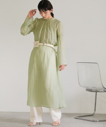 select MOCA | 2023 SS ギャザーフレアスリーブシアーワンピース(ワンピース)