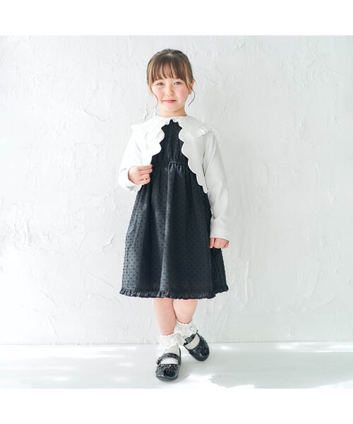 apres les cours（アプレレクール）の「フォーマルボレロ（スーツジャケット・キッズ・オフホワイト/ネイビー・110/120/100/130）」の10枚目の写真