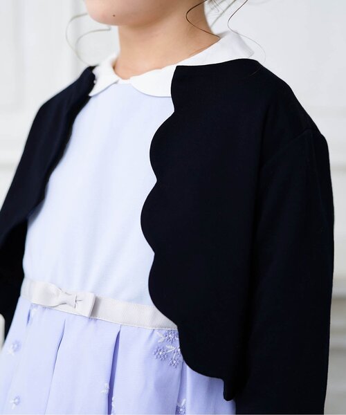 apres les cours（アプレレクール）の「フォーマルボレロ（スーツジャケット・キッズ・オフホワイト/ネイビー・110/120/100/130）」の13枚目の写真