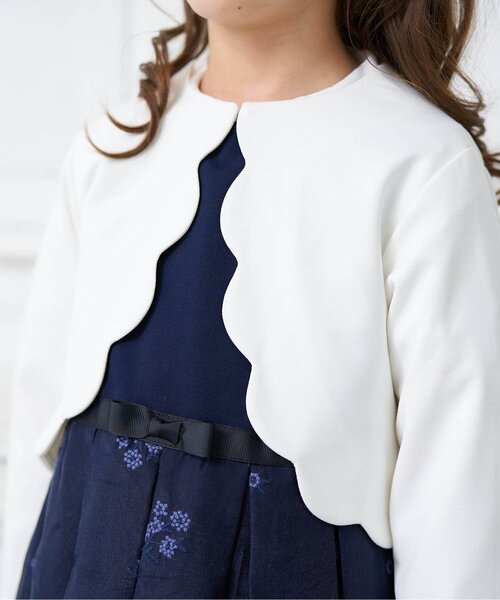 apres les cours（アプレレクール）の「フォーマルボレロ（スーツジャケット・キッズ・オフホワイト/ネイビー・110/120/100/130）」の21枚目の写真