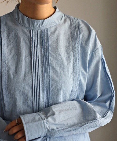 r.（アールドット）の「ワッシャータフタ ピンタックブラウス（シャツ/ブラウス・レディース・ホワイト/ブラック/ライトブルー・FREE）」の17枚目の写真