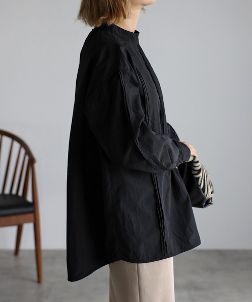 r.（アールドット）の「ワッシャータフタ ピンタックブラウス（シャツ/ブラウス・レディース・ホワイト/ブラック/ライトブルー・FREE）」の14枚目の写真