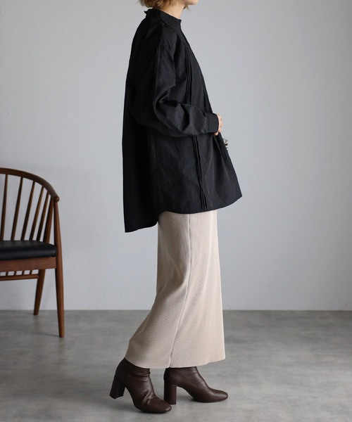 r.（アールドット）の「ワッシャータフタ ピンタックブラウス（シャツ/ブラウス・レディース・ホワイト/ブラック/ライトブルー・FREE）」の18枚目の写真