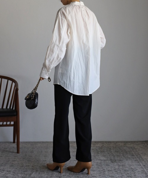 r.（アールドット）の「ワッシャータフタ ピンタックブラウス（シャツ/ブラウス・レディース・ホワイト/ブラック/ライトブルー・FREE）」の19枚目の写真