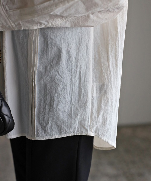 r.（アールドット）の「ワッシャータフタ ピンタックブラウス（シャツ/ブラウス・レディース・ホワイト/ブラック/ライトブルー・FREE）」の6枚目の写真