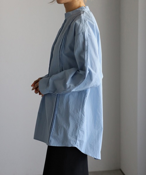 r.（アールドット）の「ワッシャータフタ ピンタックブラウス（シャツ/ブラウス・レディース・ホワイト/ブラック/ライトブルー・FREE）」の20枚目の写真