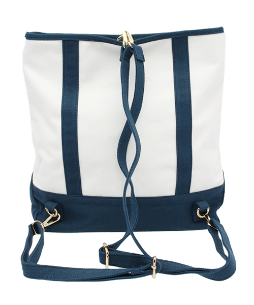 OUTLET（アウトレット）の「【who's who Chico】トート風2WAYBAG（トートバッグ・レディース・ホワイト×ネイビー/ホワイト×シルバー/ホワイト×ホワイト・FREE）」の5枚目の写真