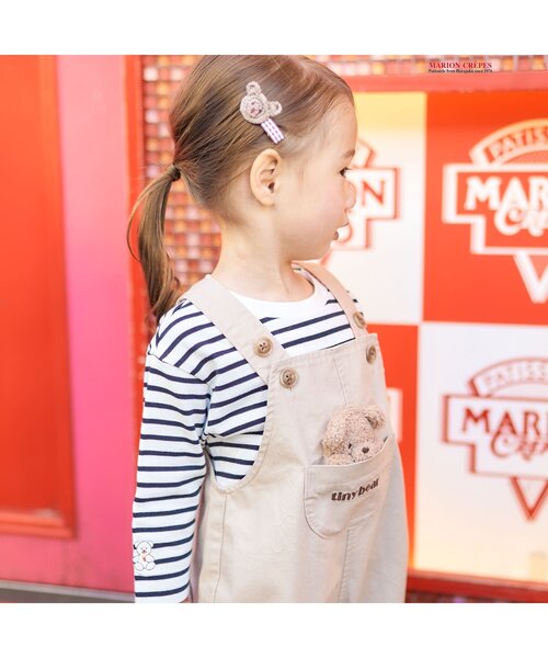 apres les cours(アプレレクール)の「tiny bear ヘアクリップ(バレッタ/ヘアクリップ・キッズ・アイボリー/ベージュ・FREE)」の3枚目の写真