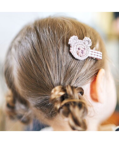 apres les cours(アプレレクール)の「tiny bear ヘアクリップ(バレッタ/ヘアクリップ・キッズ・アイボリー/ベージュ・FREE)」の4枚目の写真