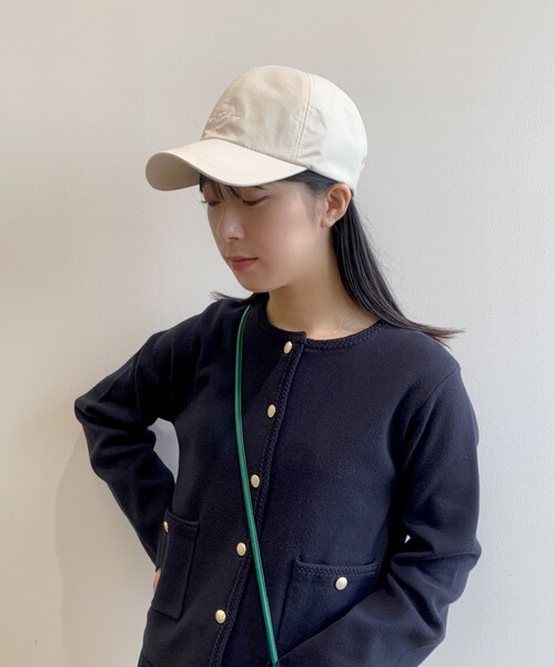 OPAQUE.CLIP（オペークドットクリップ）の「◆ナイロンCAP【軽量/撥水加工】（キャップ・レディース・ベージュ/オフホワイト/ブラック・00）」の5枚目の写真