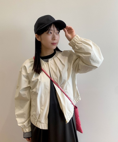 OPAQUE.CLIP（オペークドットクリップ）の「◆ナイロンCAP【軽量/撥水加工】（キャップ・レディース・ベージュ/オフホワイト/ブラック・00）」の12枚目の写真