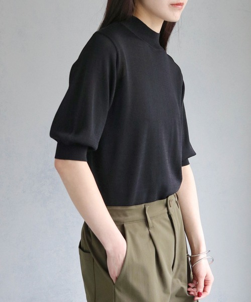 cheriella（シェリエラ）の「【cheriella】WEB限定ベーシックサマーニット３ WEB LIMITED BASIC SUMMER KNIT 3（ニット/セーター・レディース・オフホワイト/ブルー/ブラック/カーキ/マスタード/チャコールグレー・M）」の19枚目の写真