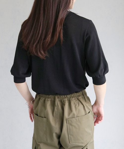 cheriella（シェリエラ）の「【cheriella】WEB限定ベーシックサマーニット３ WEB LIMITED BASIC SUMMER KNIT 3（ニット/セーター・レディース・オフホワイト/ブルー/ブラック/カーキ/マスタード/チャコールグレー・M）」の20枚目の写真